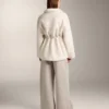 Lammfelljacken mit verstellbarer Taille