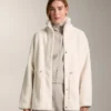 Lammfelljacken mit verstellbarer Taille