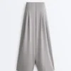 Lange Plissee-Hose mit Soft Touch-Modal Lange Plissee-Hose mit Soft Touch-Modal