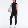 Langer Compressive Jumpsuit mit kurzen Ärmeln Langer Compressive Jumpsuit mit kurzen Ärmeln