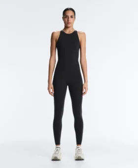 Langer Compressive Jumpsuit mit Neckholder