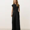 Langer Jumpsuit aus Baumwolle mit Kragen Langer Jumpsuit aus Baumwolle mit Kragen