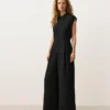 Langer Jumpsuit aus Baumwolle mit Kragen Langer Jumpsuit aus Baumwolle mit Kragen