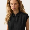 Langer Jumpsuit aus Baumwolle mit Kragen Langer Jumpsuit aus Baumwolle mit Kragen