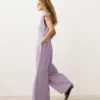Langer Jumpsuit aus Baumwolle mit Kragen Langer Jumpsuit aus Baumwolle mit Kragen