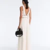 Langer Piqué-Jumpsuit mit Paspelierung aus Baumwolle Langer Piqué-Jumpsuit mit Paspelierung aus Baumwolle