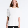 Langes, kurzärmeliges T-Shirt aus Baumwollmischung