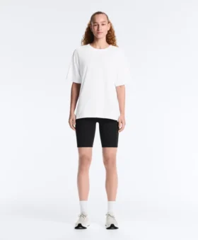 Langes, kurzärmeliges T-Shirt aus Baumwollmischung