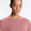 Langes, kurzärmeliges T-Shirt aus Baumwollmischung