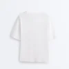 Langes, kurzärmeliges T-Shirt aus Baumwollmischung