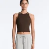 Langes Top aus Modal-Rippstoff