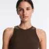 Langes Top aus Modal-Rippstoff