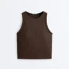 Langes Top aus Modal-Rippstoff