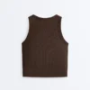 Langes Top aus Modal-Rippstoff