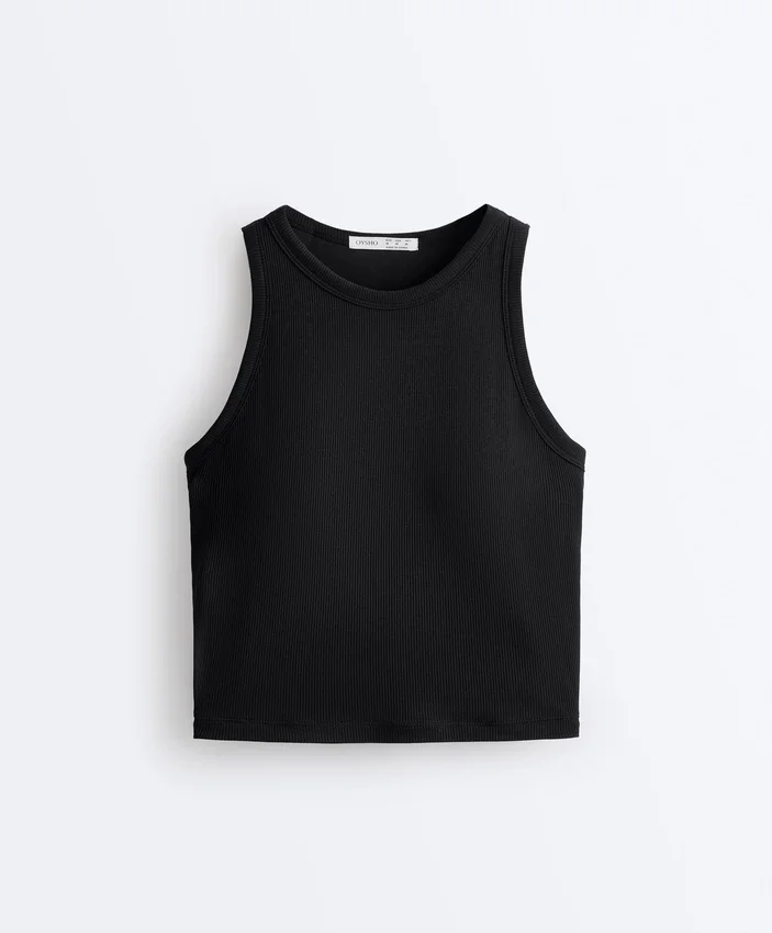 Langes Top aus Modal-Rippstoff Langes Top aus Modal-Rippstoff