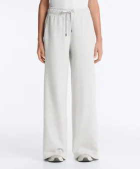 Melierte Baumwoll-Hose mit geradem Bein