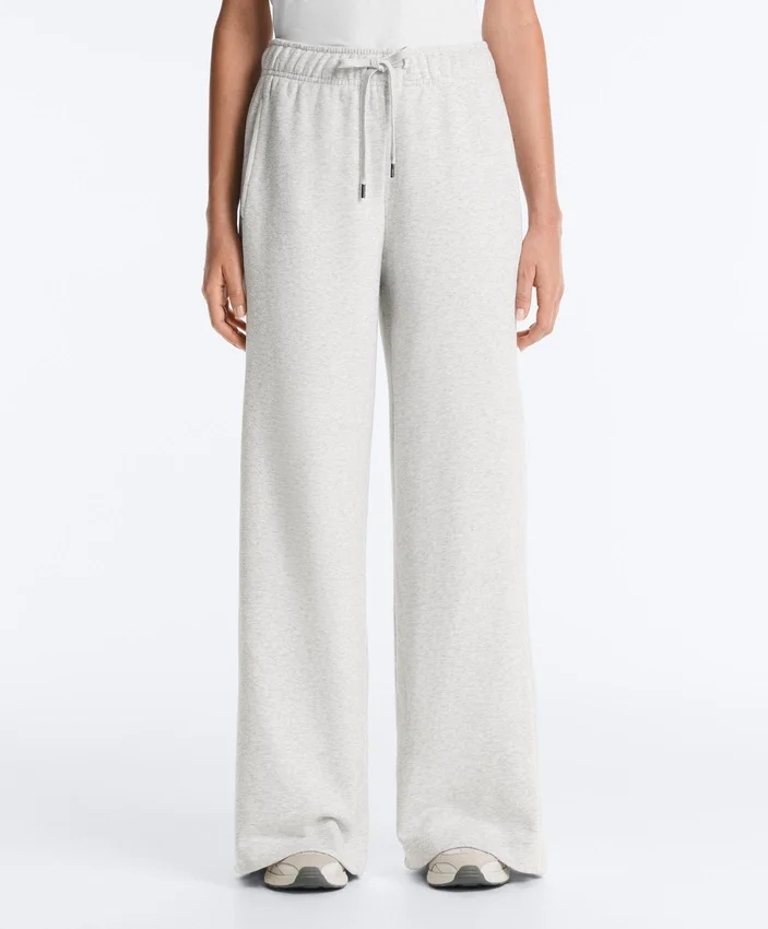 Melierte Baumwoll-Hose mit geradem Bein Melierte Baumwoll-Hose mit geradem Bein