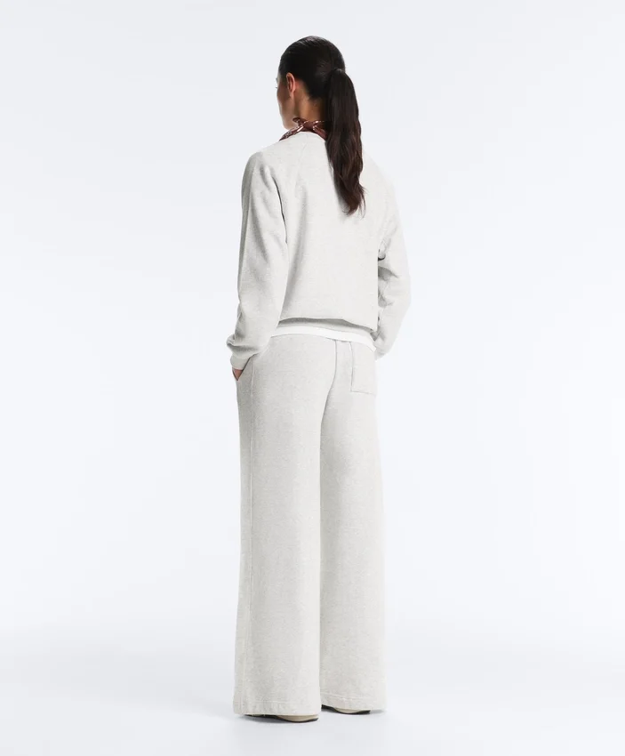 Melierte Baumwoll-Hose mit geradem Bein Melierte Baumwoll-Hose mit geradem Bein