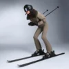 Wasserabweisende Stretch-Skihose mit ausgestelltem Bein Wasserabweisende Stretch-Skihose mit ausgestelltem Bein