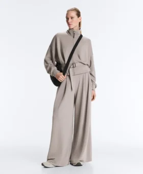 Soft Touch-Modal-Hose mit weitem Bein und Korsett-Detail