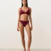 Mini-Karomuster-Jacquard-Halter-Bikinioberteil Mini-Karomuster-Jacquard-Halter-Bikinioberteil