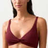 Mini-Karomuster-Jacquard-Halter-Bikinioberteil Mini-Karomuster-Jacquard-Halter-Bikinioberteil