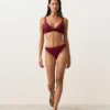 Mini-Karomuster-Jacquard-Halter-Bikinioberteil Mini-Karomuster-Jacquard-Halter-Bikinioberteil