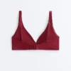 Mini-Karomuster-Jacquard-Halter-Bikinioberteil Mini-Karomuster-Jacquard-Halter-Bikinioberteil