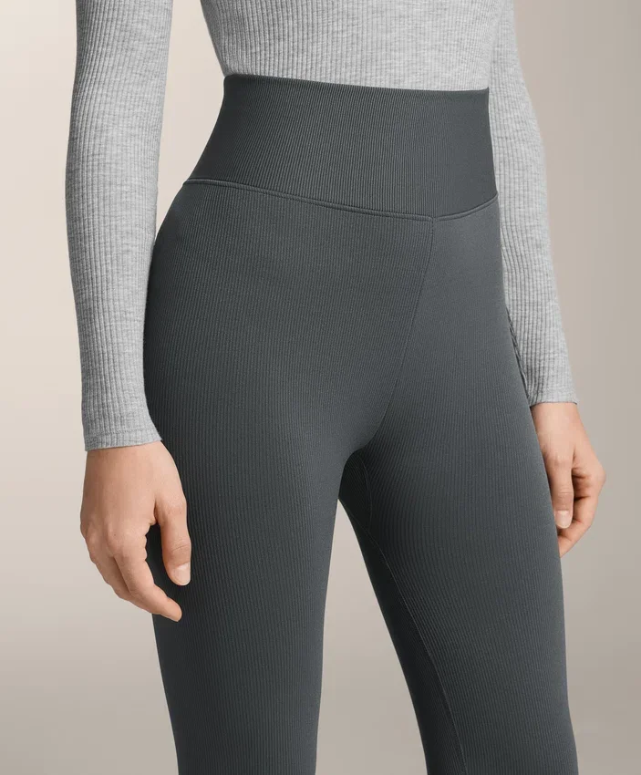 Nahtlose, extrawarme Leggings mit superhoher Taille und Rippbündchen, knöchellang, 70 cm Nahtlose, extrawarme Leggings mit superhoher Taille und Rippbündchen, knöchellang, 70 cm