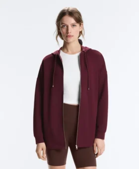 Oversize-Kapuzenjacke aus Baumwollpiqué