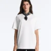 Oversize-T-Shirt aus Baumwollmischung mit kurzen Ärmeln