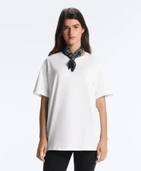 Oversize-T-Shirt aus Baumwollmischung mit kurzen Ärmeln Oversize-T-Shirt aus Baumwollmischung mit kurzen Ärmeln