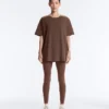 Oversize-T-Shirt aus Baumwollmischung mit kurzen Ärmeln