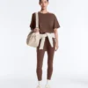 Oversize-T-Shirt aus Baumwollmischung mit kurzen Ärmeln