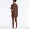 Oversize-T-Shirt aus Baumwollmischung mit kurzen Ärmeln