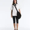 Oversize-T-Shirt aus Baumwollmischung mit kurzen Ärmeln