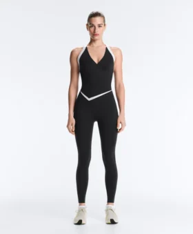 Perfect-Adapt Ärmelloser langer Jumpsuit mit Kontrast