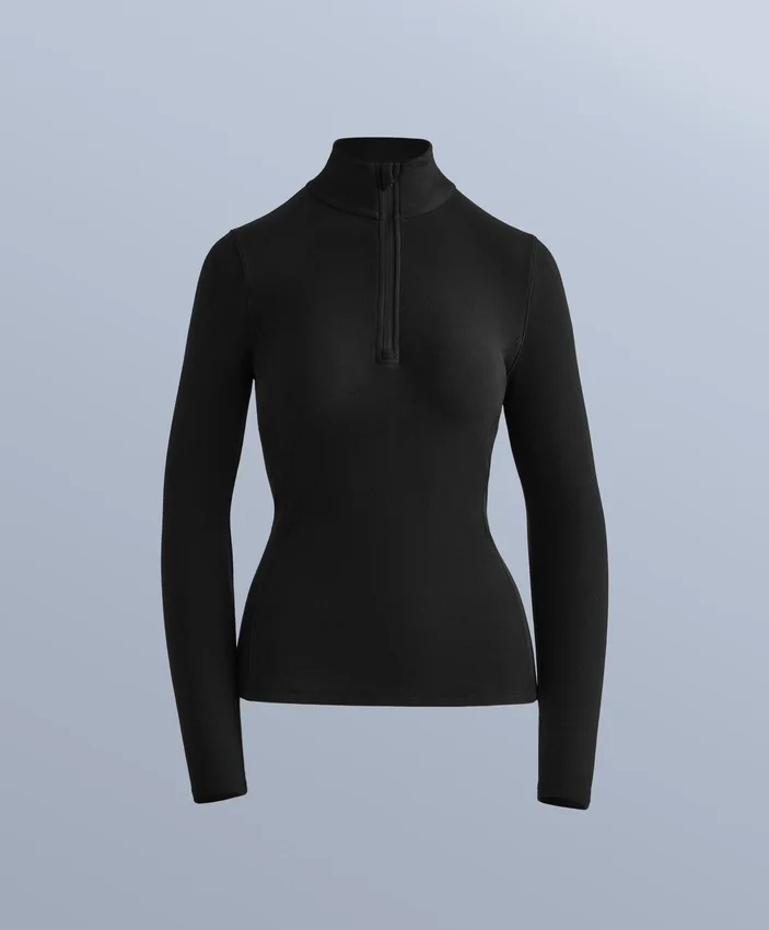 Polar-Thermo-Unterhemd mit halbem Reissverschluss als T-Shirt Polar-Thermo-Unterhemd mit halbem Reissverschluss als T-Shirt