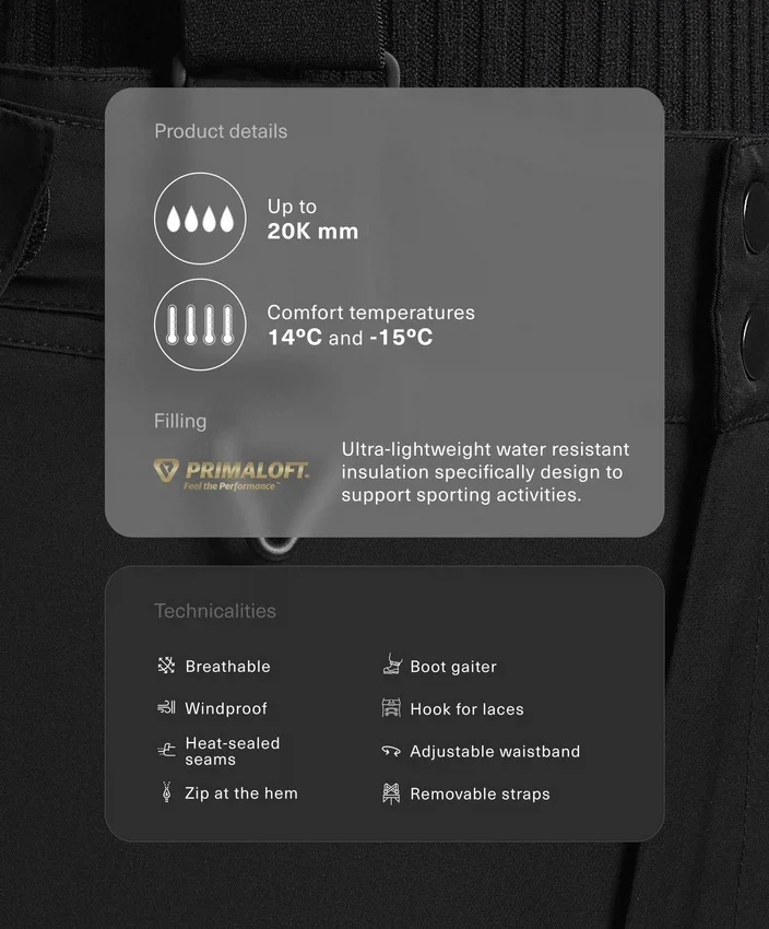 Primaloft® Feel the Performance™ Ski Waterproof Relaxed Straight-Leg-Hose Primaloft® Feel the Performance™ Ski Waterproof Relaxed Straight-Leg-Hose