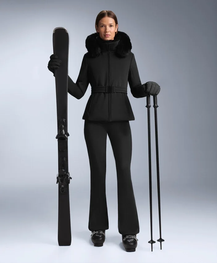 Wasserabweisende, durchgehende, ausgestellte Stretch-Skihose Wasserabweisende, durchgehende, ausgestellte Stretch-Skihose