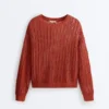 Pullover aus offenem Rippenstrick