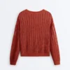 Pullover aus offenem Rippenstrick