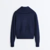 Pullover mit halbem Reissverschluss und hohem Kragen