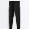 Reflektierende, hoch geschnittene, Compressive Core Control Leggings in Knöchellänge Reflektierende, hoch geschnittene, Compressive Core Control Leggings in Knöchellänge