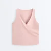 Ärmelloses Comfortlux-T-Shirt mit Überkreuz-Ausschnitt