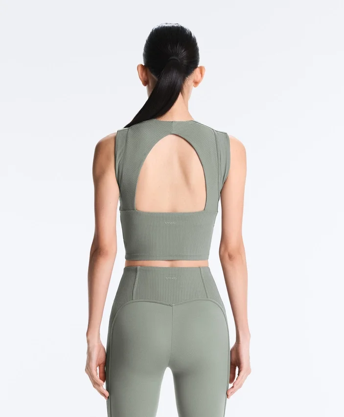 Ärmelloses Comfortlux-Tops mit Rippstrick Ärmelloses Comfortlux-Tops mit Rippstrick