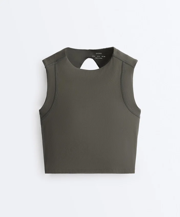 Ärmelloses Comfortlux-Tops mit Rippstrick Ärmelloses Comfortlux-Tops mit Rippstrick