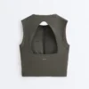 Ärmelloses Comfortlux-Tops mit Rippstrick Ärmelloses Comfortlux-Tops mit Rippstrick
