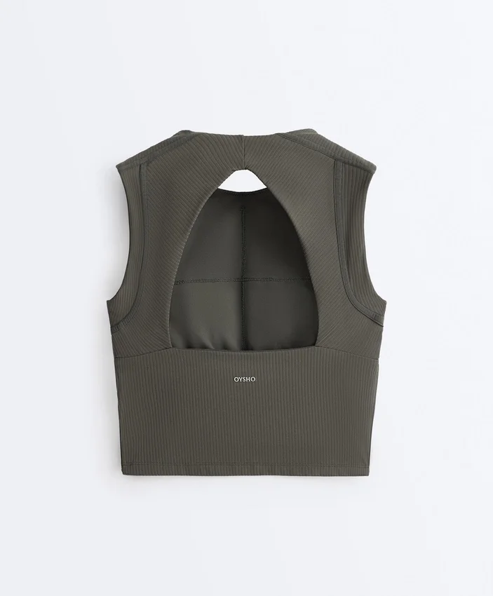 Ärmelloses Comfortlux-Tops mit Rippstrick Ärmelloses Comfortlux-Tops mit Rippstrick