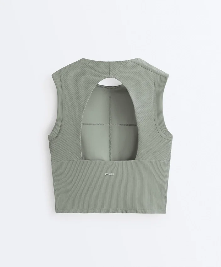 Ärmelloses Comfortlux-Tops mit Rippstrick Ärmelloses Comfortlux-Tops mit Rippstrick